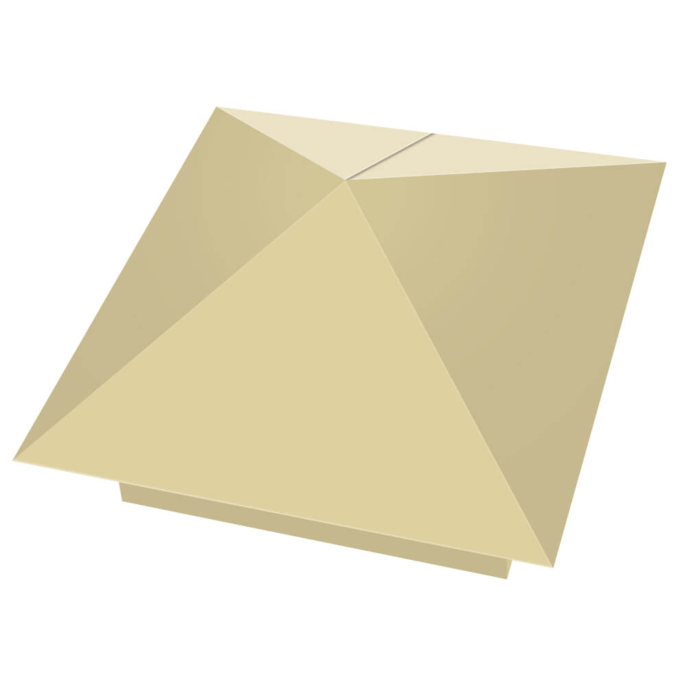 Колпак металлический 400х400мм RAL1014 Бежевый заборный Владивосток фото