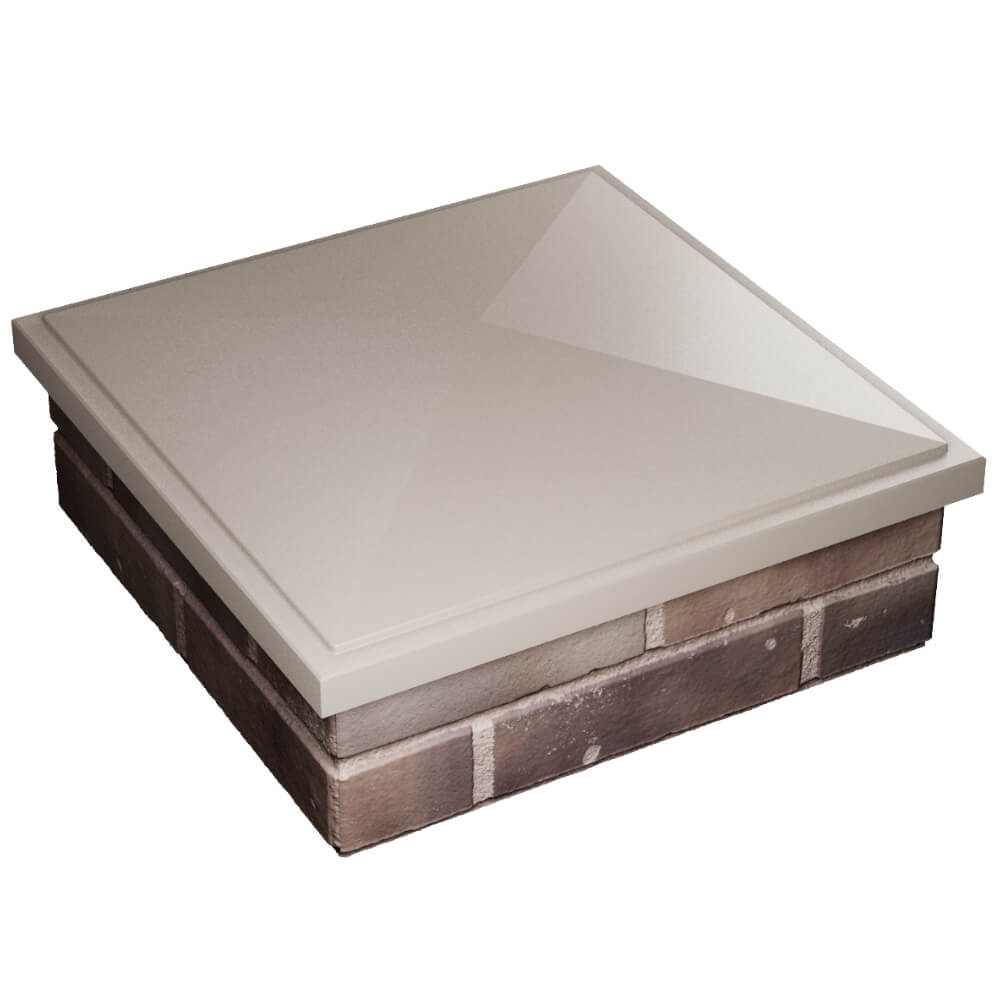 Колпак Zking БонаМоно Бежевый на столб 2х2 кирпича (515х515, 530х530мм) в Владивостоке фото