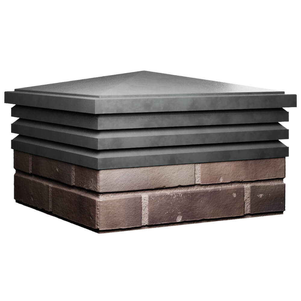 Колпак Zking Бона ХайТек Серый на столб 2х2 кирпича (513х513мм) в Владивостоке фото