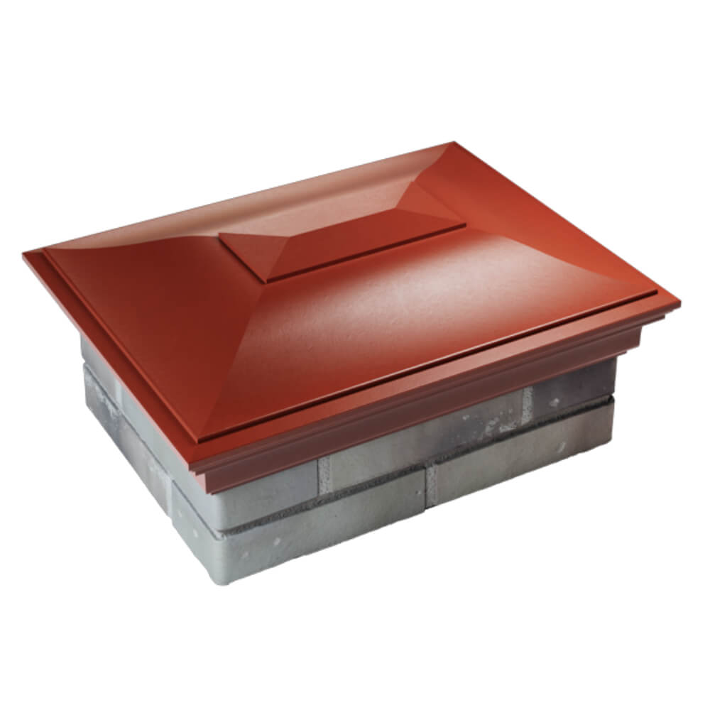 Колпак Zking Монблан Красный на столб 2х1.5 кирпича (515х385мм) Владивосток фото