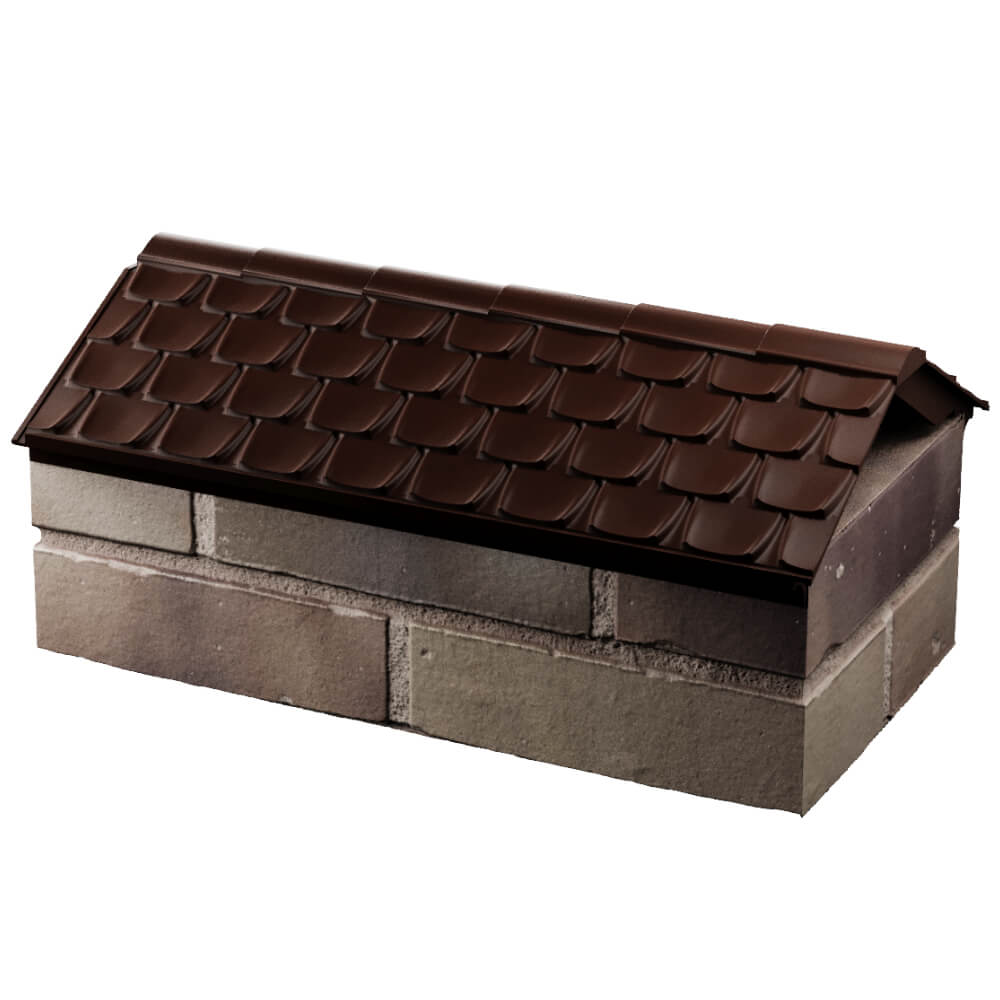 Парапет Zking Эльбрус Коричневый с посадкой на 1 кирпич (255мм) в Владивостоке фото