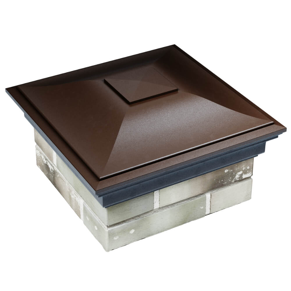 Колпак Zking Монблан Коричневый на столб 1.5х1.5 кирпича (385х385мм) в Владивостоке фото