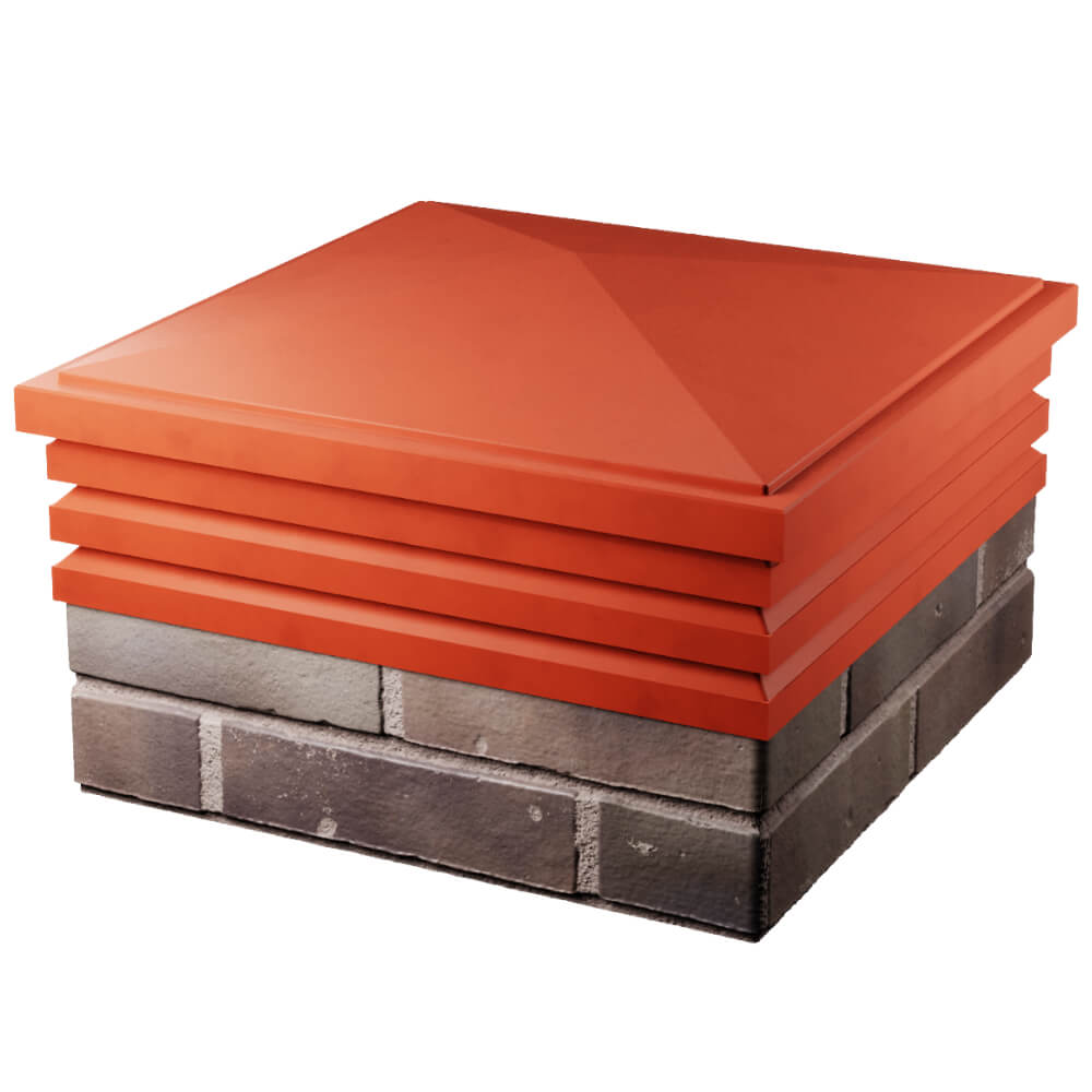 Колпак Zking Бона ХайТек Красный на столб 2х2 кирпича (513х513мм) в Владивостоке фото