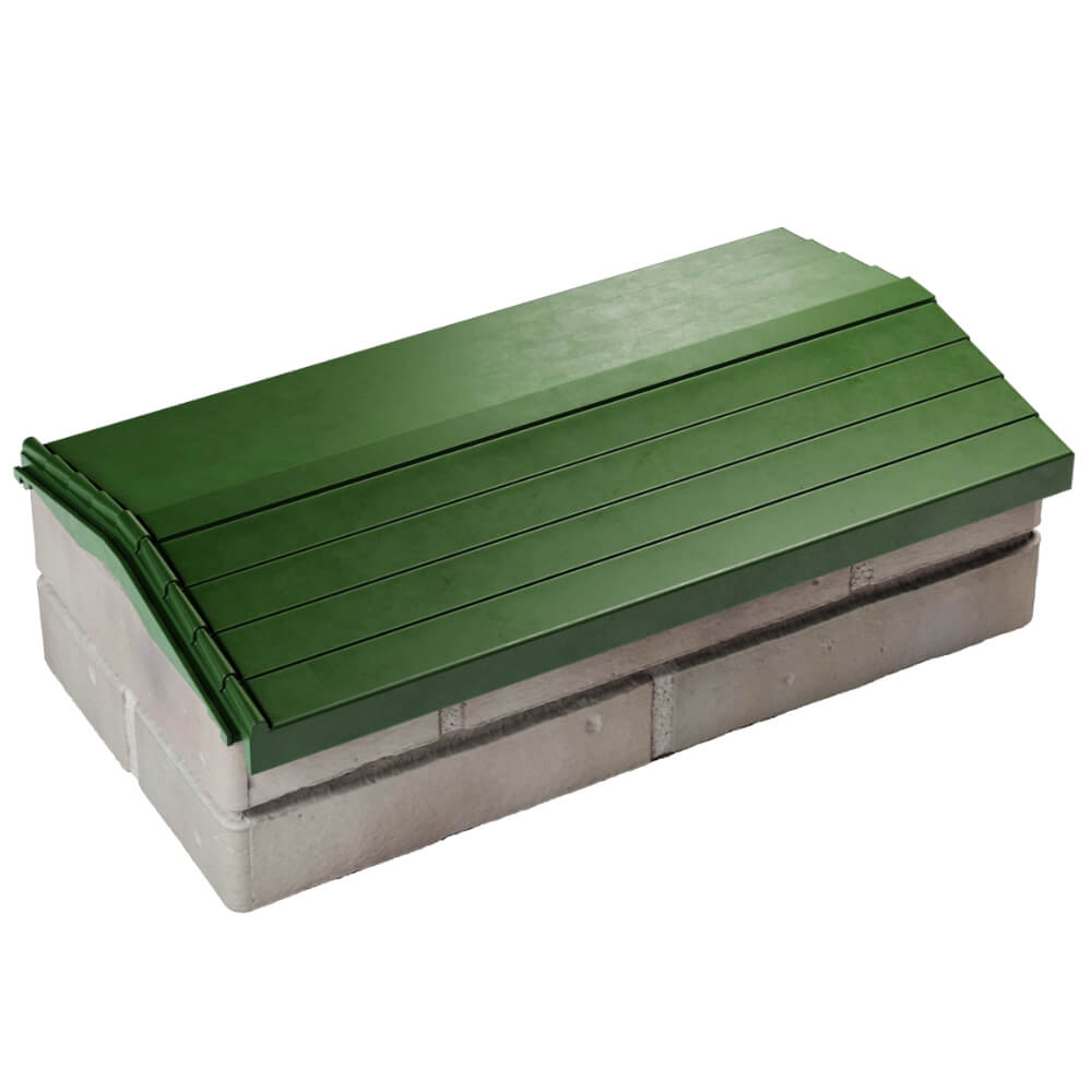 Парапет Zking Бона ХайТек Зеленый с посадкой на 1 кирпич (200/225/255мм) в Владивостоке фото