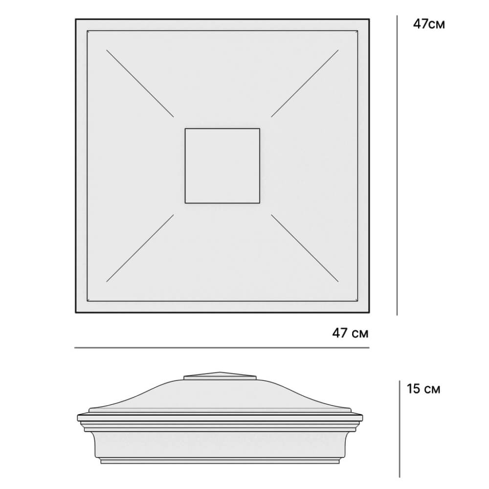 Колпак Zking Монблан Коричневый на столб 1.5х1.5 кирпича (385х385мм) в Владивостоке фото
