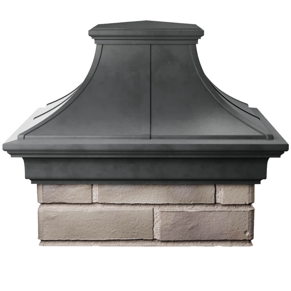 Колпак Zking Монблан Премиум Серый на столб 1.5х1.5 кирпича (385х385мм) Владивосток фото