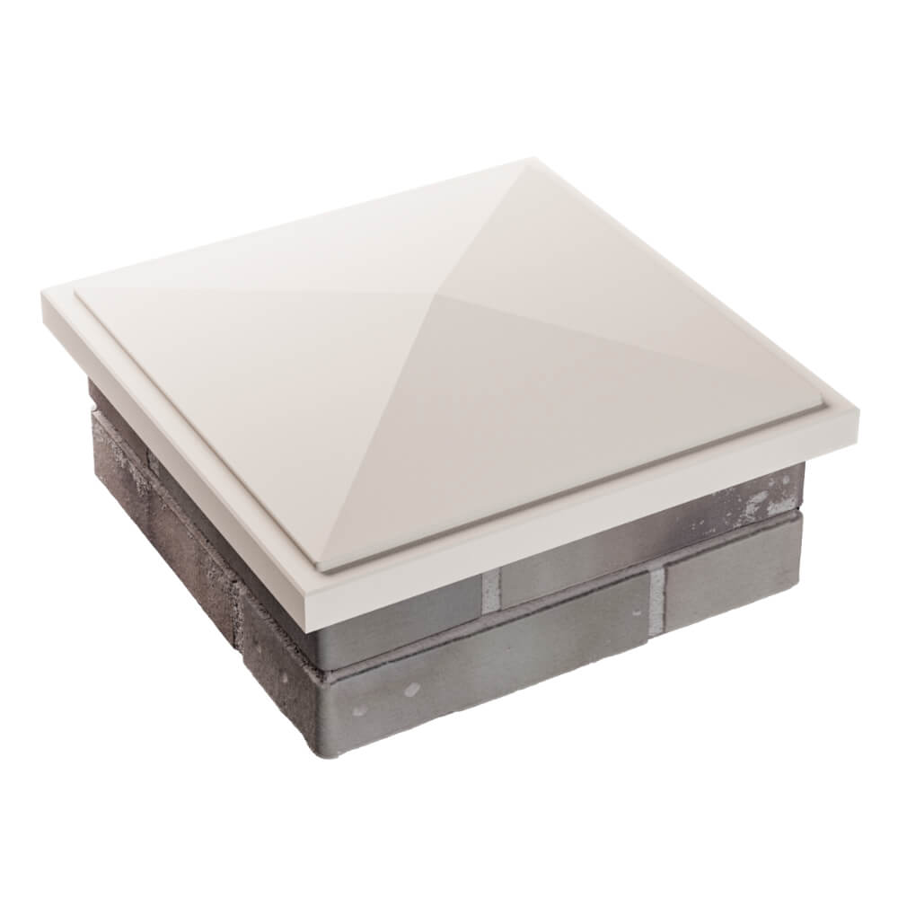 Колпак Zking БонаМоно Бежевый на столб 1.5х1.5 кирпича (385х385, 400х400мм) в Владивостоке фото