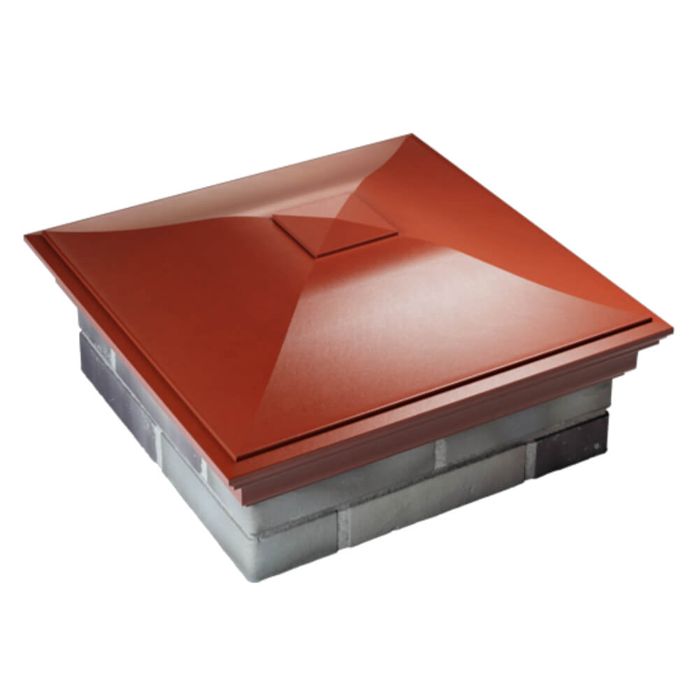 Колпак Zking Монблан Красный на столб 2х2 кирпича (515х515мм) Владивосток фото