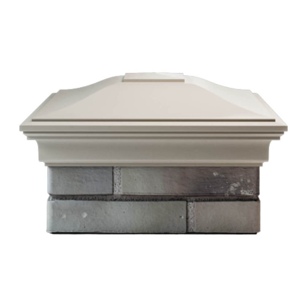 Колпак Zking Монблан Бежевый на столб 1.5х1.5 еврокирпича 0.7НФ (355х355мм) Владивосток фото