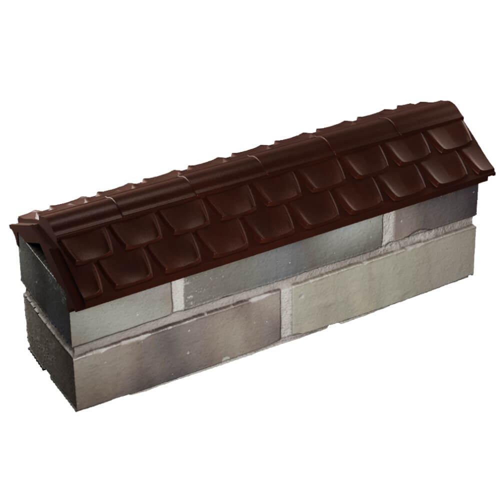 Парапет Zking Эльбрус Коричневый с посадкой на 0.5 кирпича (130мм) в Владивостоке фото