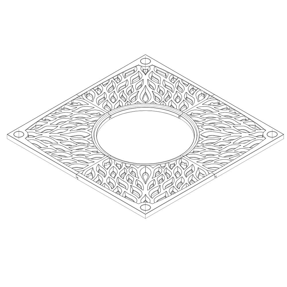 Приствольная решетка для дерева ZKING CRUST 2х2м Черная в Владивостоке фото