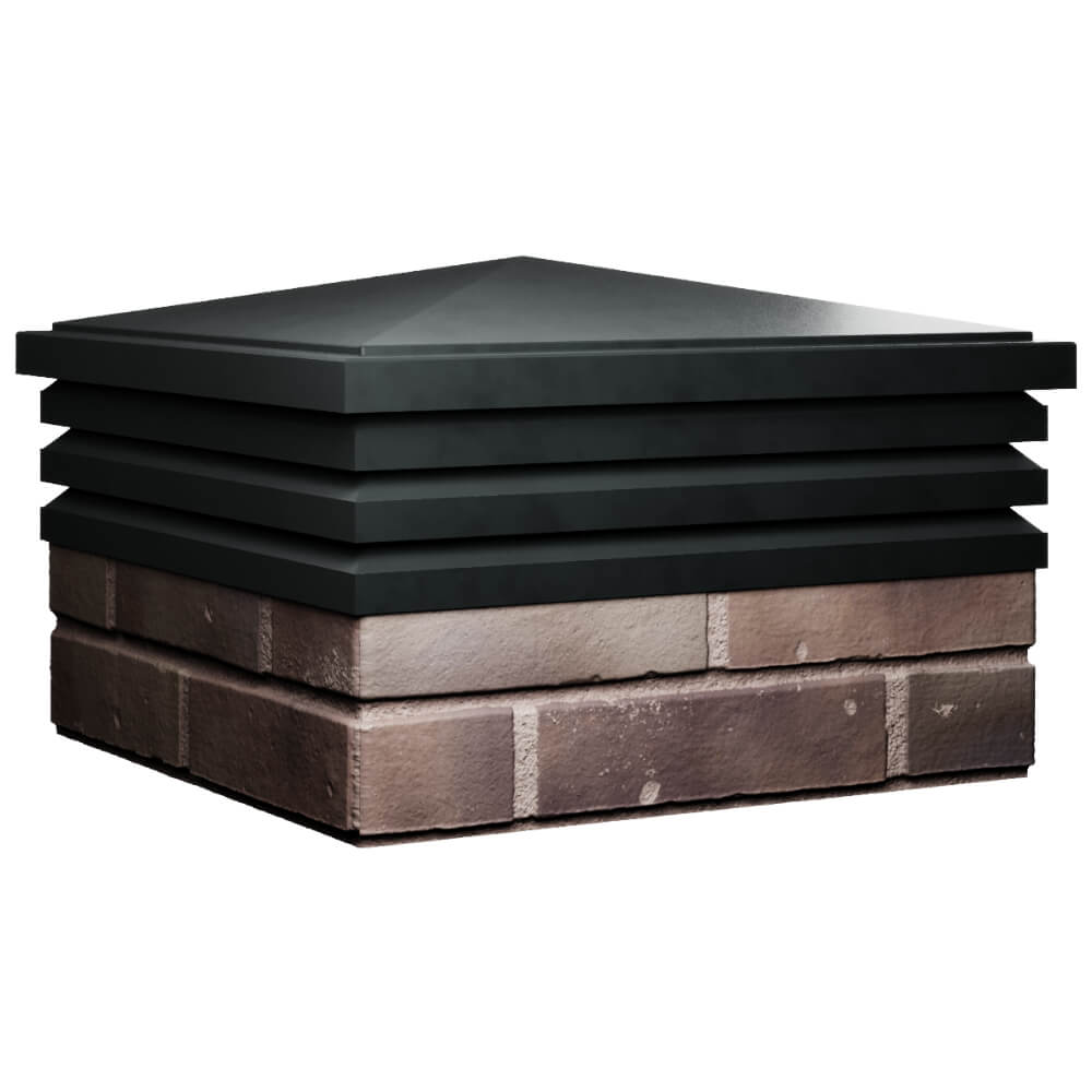 Колпак Zking Бона ХайТек Черный на столб 2х2 кирпича (513х513мм) в Владивостоке фото