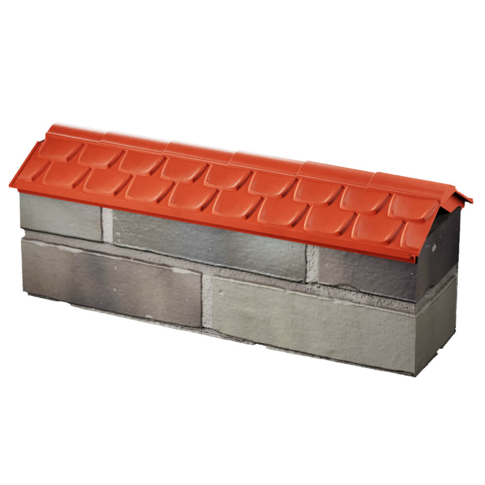 Парапет Zking Эльбрус Красный с посадкой на 0.5 кирпича (130мм) в Владивостоке фото