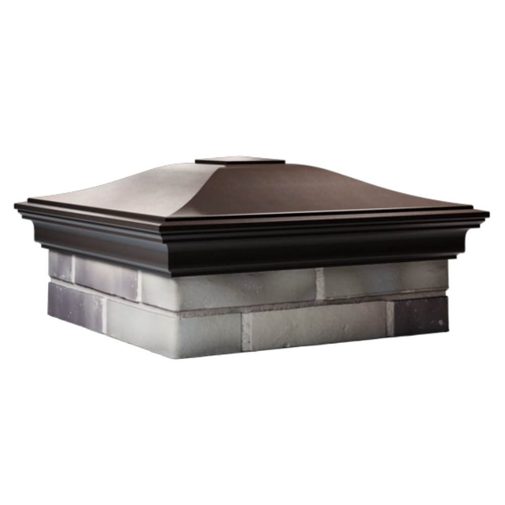 Колпак Zking Монблан Коричневый на столб 2х2 кирпича (515х515мм) в Владивостоке фото