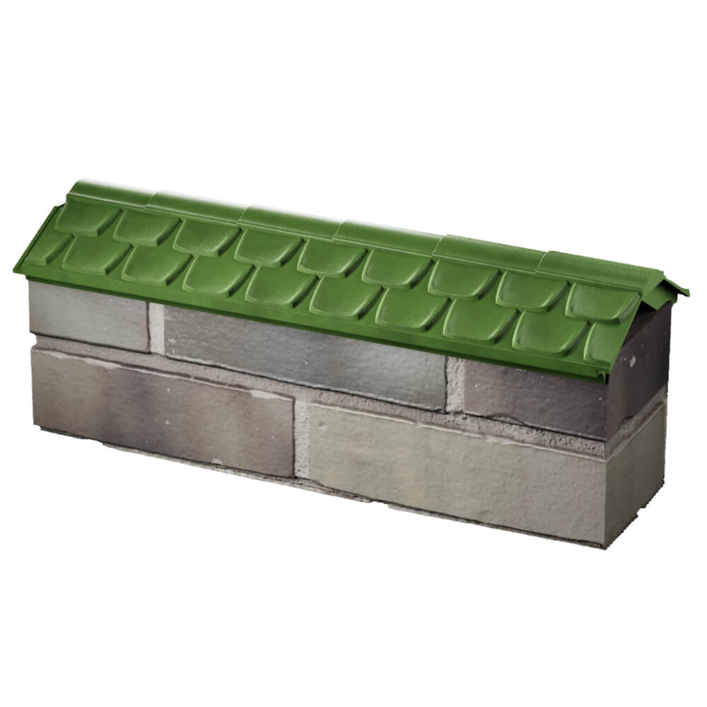 Парапет Zking Эльбрус Зеленый с посадкой на 0.5 кирпича (130мм) в Владивостоке фото