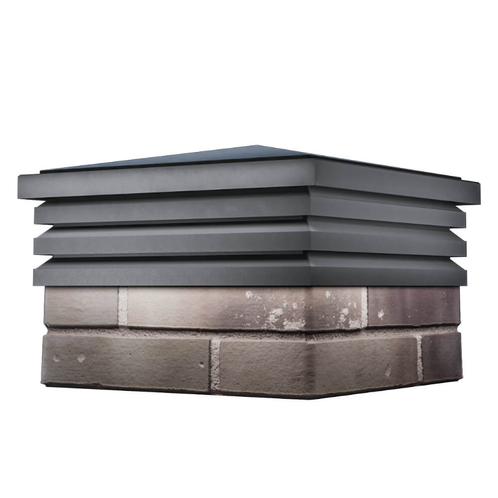 Колпак Zking Бона ХайТек Серый на столб 1.5х1.5 кирпича (385х385мм) в Владивостоке фото