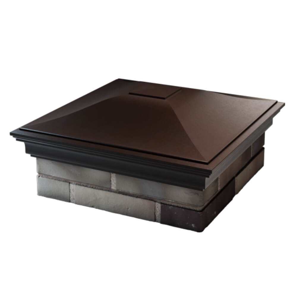 Колпак Zking Монблан Коричневый на столб 2х2 кирпича (515х515мм) в Владивостоке фото