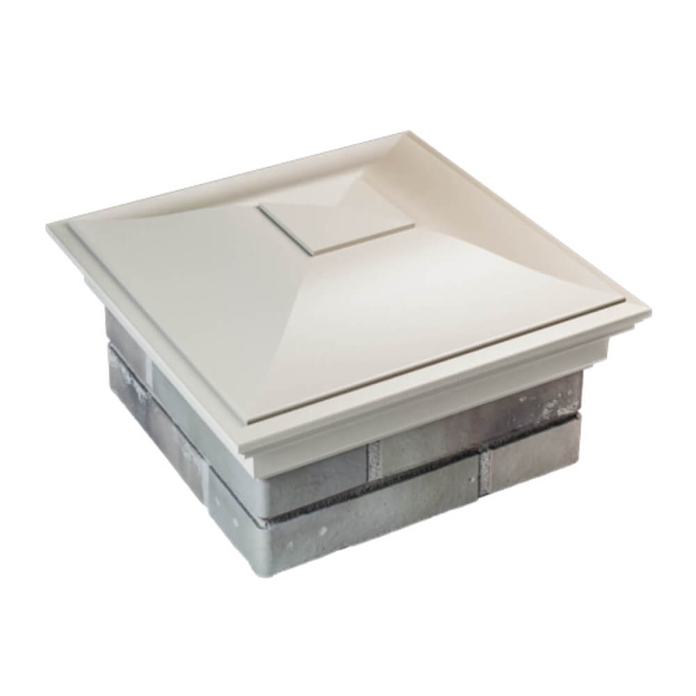 Колпак Zking Монблан Бежевый на столб 1.5х1.5 еврокирпича 0.7НФ (355х355мм) в Владивостоке фото