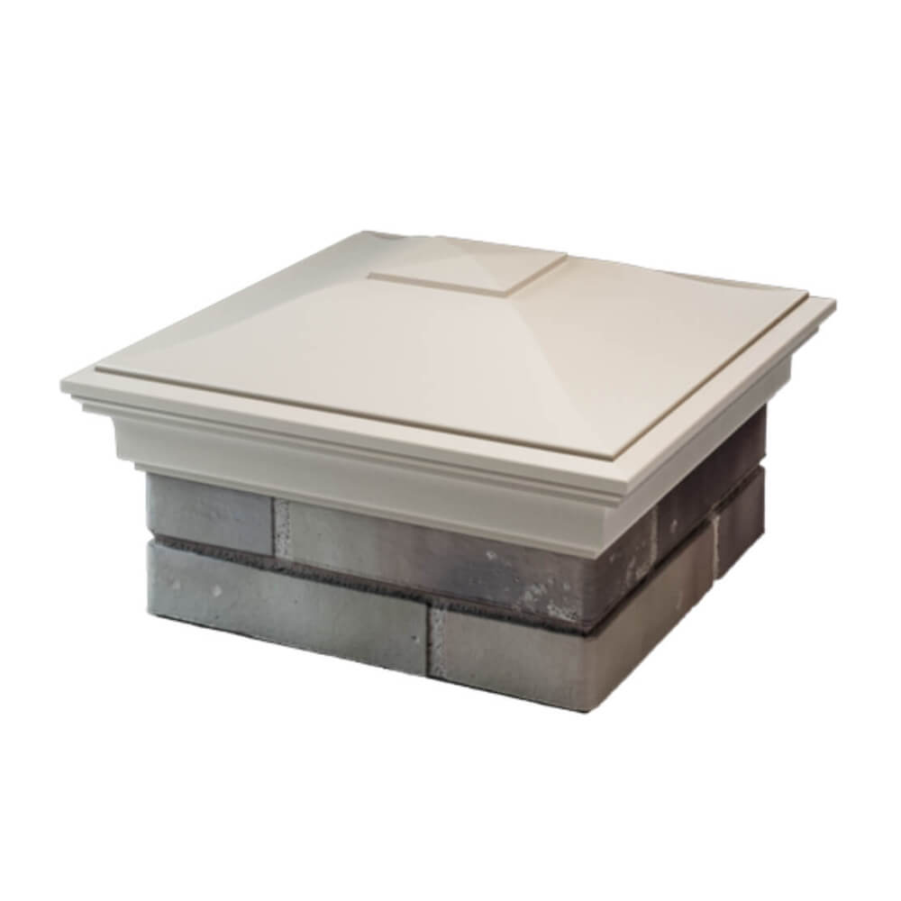 Колпак Zking Монблан Бежевый на столб 1.5х1.5 еврокирпича 0.7НФ (355х355мм) в Владивостоке фото