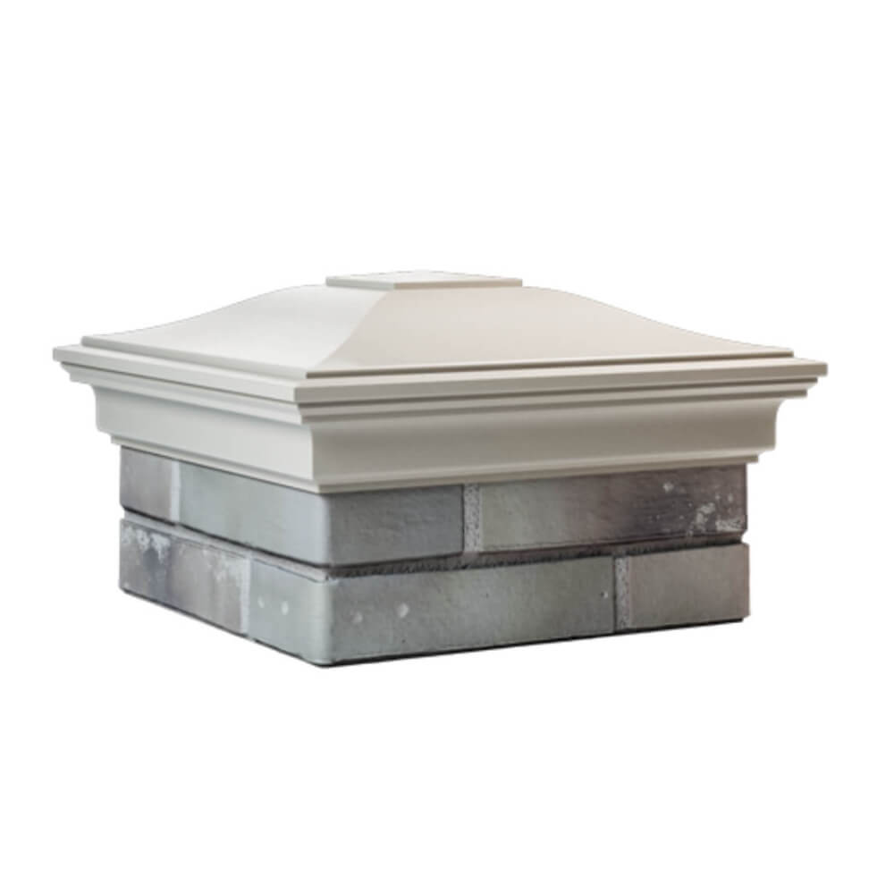 Колпак Zking Монблан Бежевый на столб 1.5х1.5 еврокирпича 0.7НФ (355х355мм) в Владивостоке фото