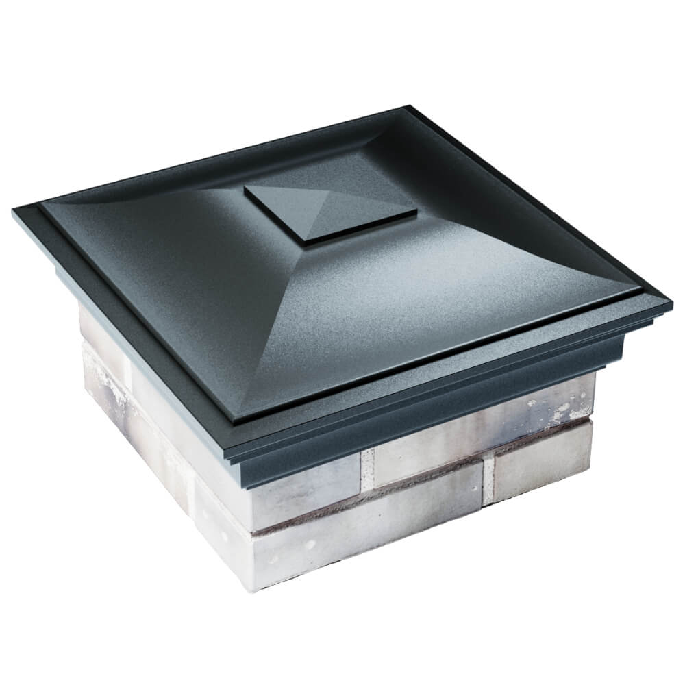 Колпак Zking Монблан Черный на столб 1.5х1.5 кирпича (385х385мм) в Владивостоке фото