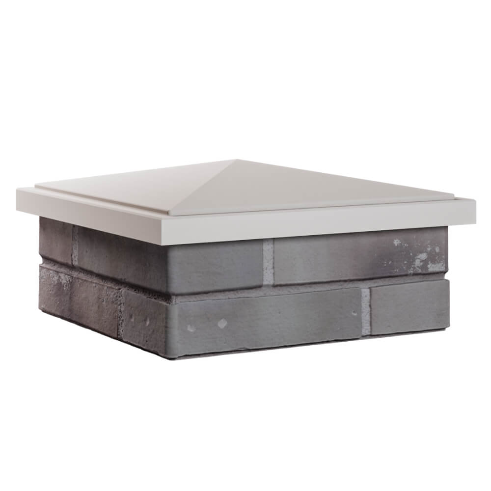 Колпак Zking БонаМоно Бежевый на столб 1.5х1.5 кирпича (385х385, 400х400мм) в Владивостоке фото