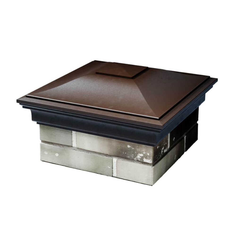 Колпак Zking Монблан Коричневый на столб 1.5х1.5 еврокирпича 0.7НФ (355х355мм) в Владивостоке фото