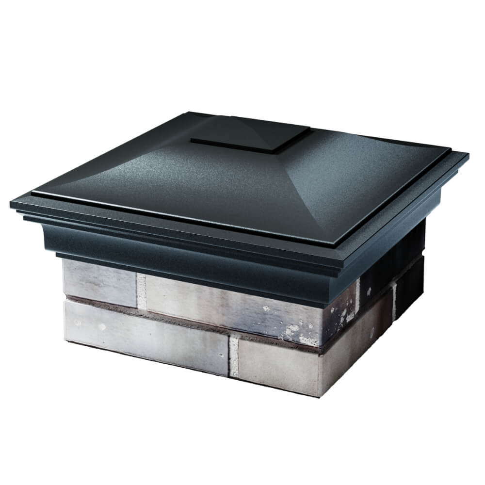 Колпак Zking Монблан Черный на столб 1.5х1.5 кирпича (385х385мм) в Владивостоке фото