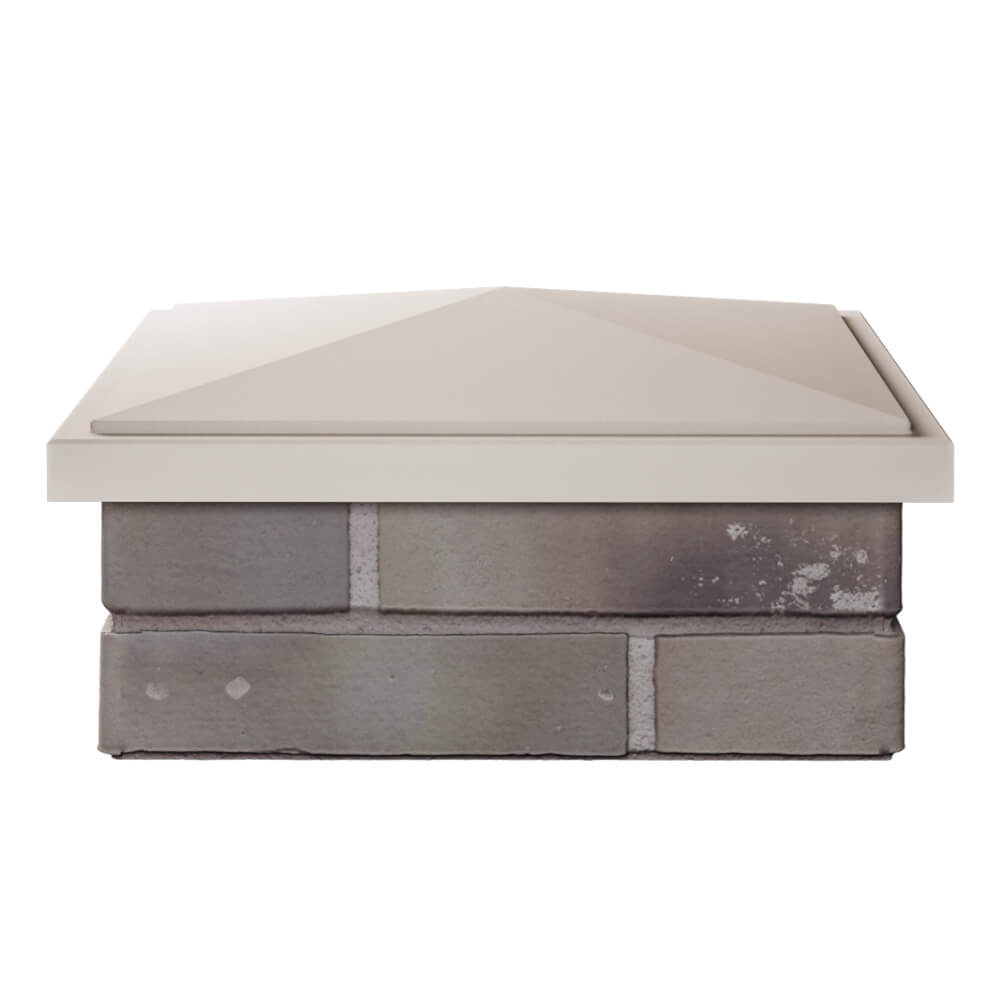 Колпак Zking БонаМоно Бежевый на столб 1.5х1.5 кирпича (385х385, 400х400мм) Владивосток фото