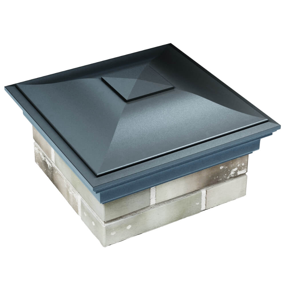 Колпак Zking Монблан Серый на столб 1.5х1.5 кирпича (385х385мм) в Владивостоке фото