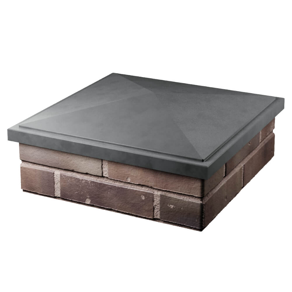 Колпак Zking БонаМоно Серый на столб 2х2 кирпича (515х515, 530х530мм) в Владивостоке фото