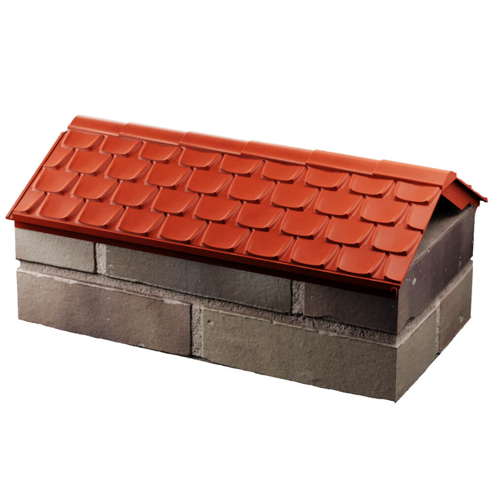 Парапет Zking Эльбрус Красный с посадкой на 1 кирпич (255мм) в Владивостоке фото