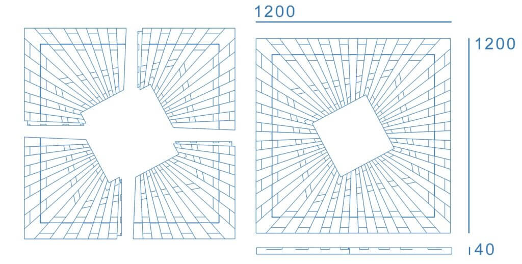 Приствольная решетка для дерева ZKING ATMOSPHERE 1.2х1.2м Серая в Владивостоке фото