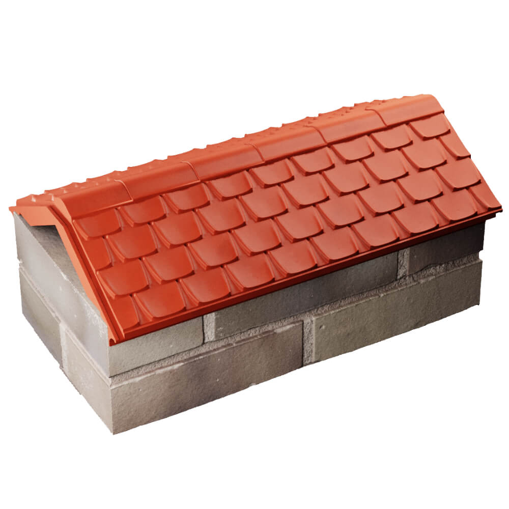 Парапет Zking Эльбрус Красный с посадкой на 1 кирпич (255мм) в Владивостоке фото