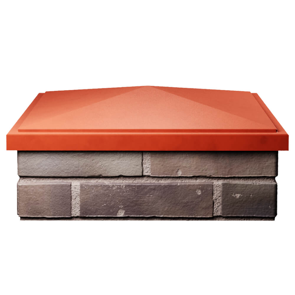 Колпак Zking БонаМоно Красный на столб 2х2 кирпича (515х515, 530х530мм) Владивосток фото