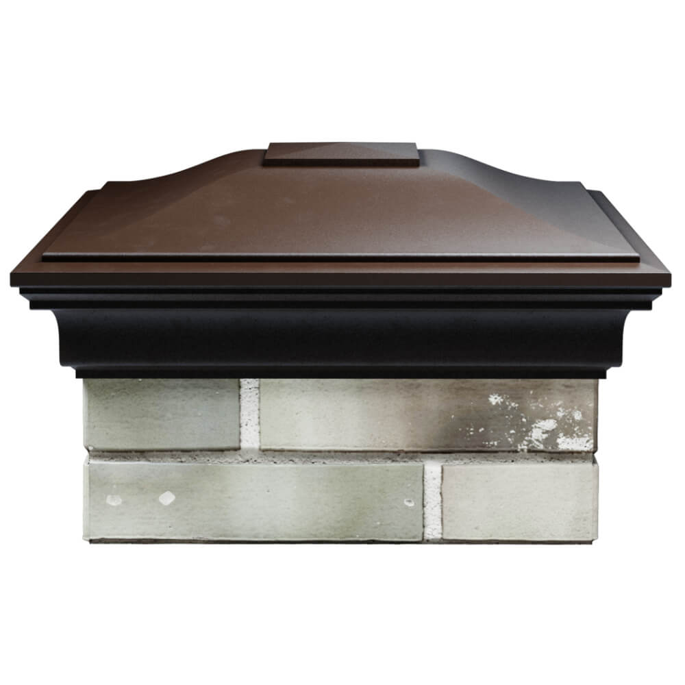 Колпак Zking Монблан Коричневый на столб 1.5х1.5 кирпича (385х385мм) Владивосток фото