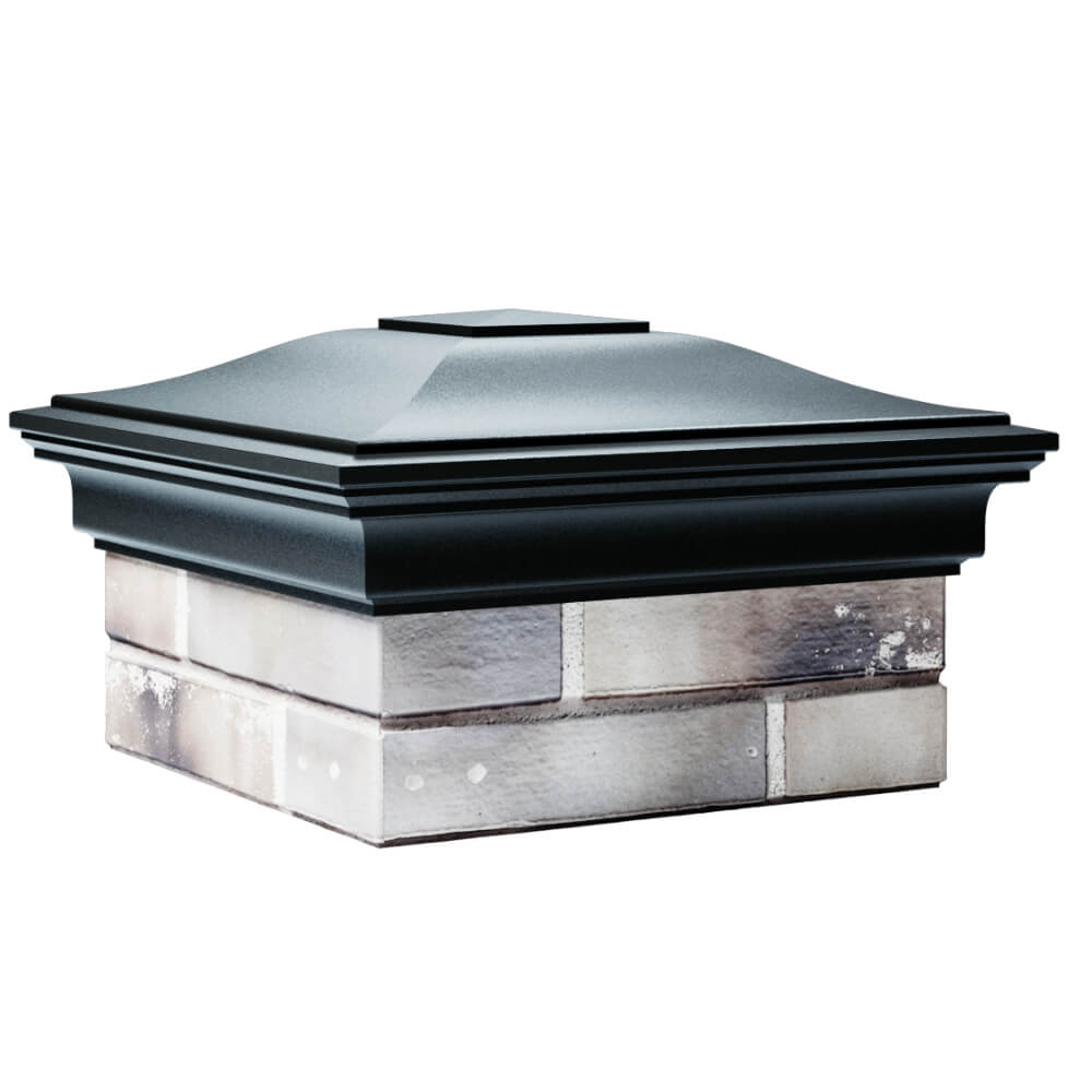 Колпак Zking Монблан Черный на столб 1.5х1.5 кирпича (385х385мм) в Владивостоке фото