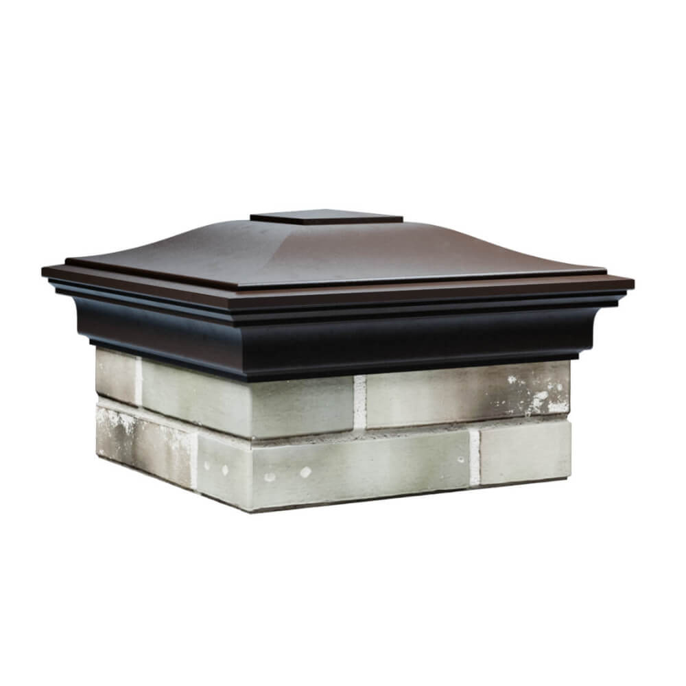 Колпак Zking Монблан Коричневый на столб 1.5х1.5 еврокирпича 0.7НФ (355х355мм) в Владивостоке фото