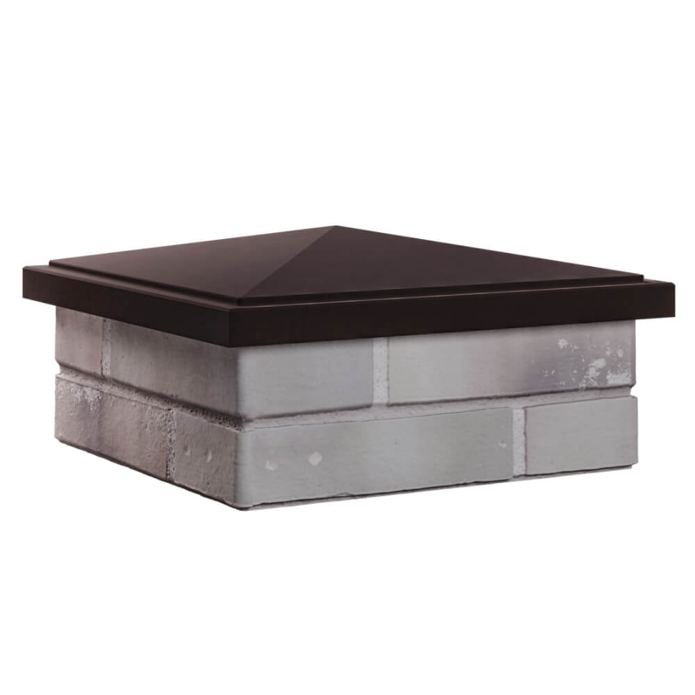 Колпак Zking БонаМоно Коричневый на столб 1.5х1.5 кирпича (385х385, 400х400мм) в Владивостоке фото