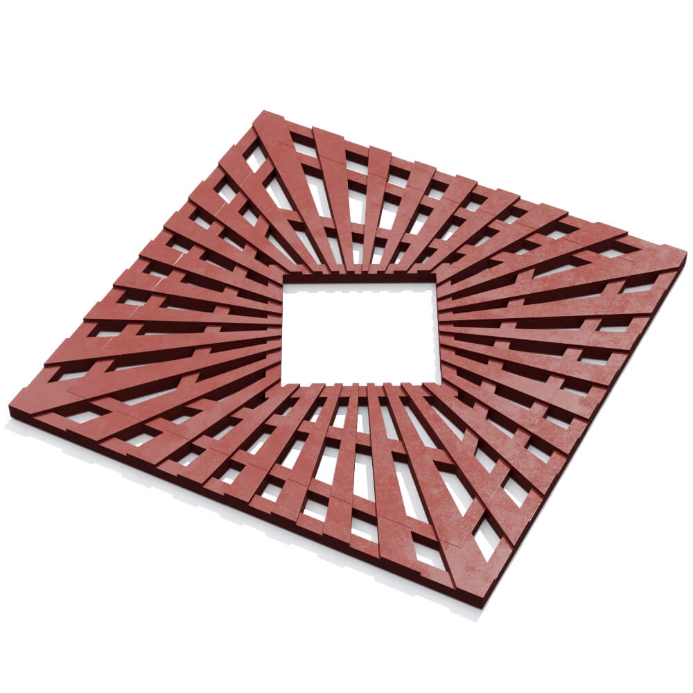 Приствольная решетка для дерева ZKING ATMOSPHERE 1.2х1.2м Красная в Владивостоке фото