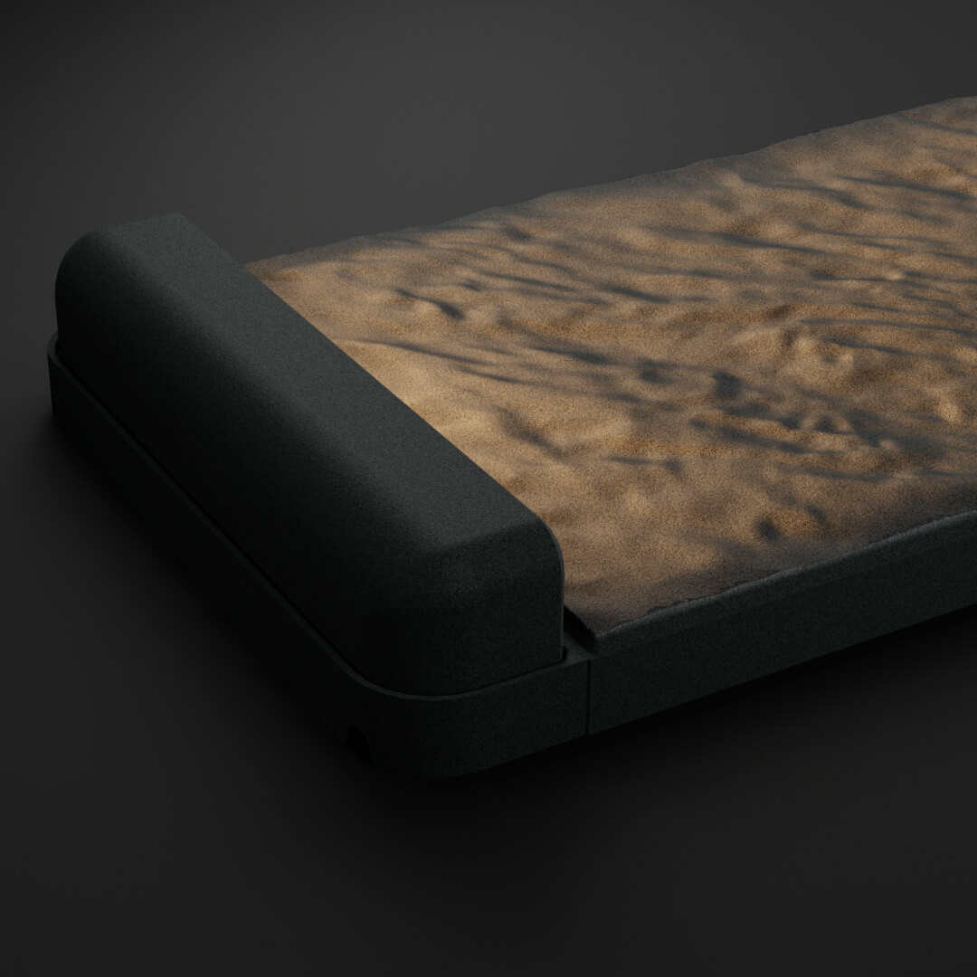 LED Светильник для шаговой плиты STONE Графитовый Серый 330х75х98мм в Владивостоке фото