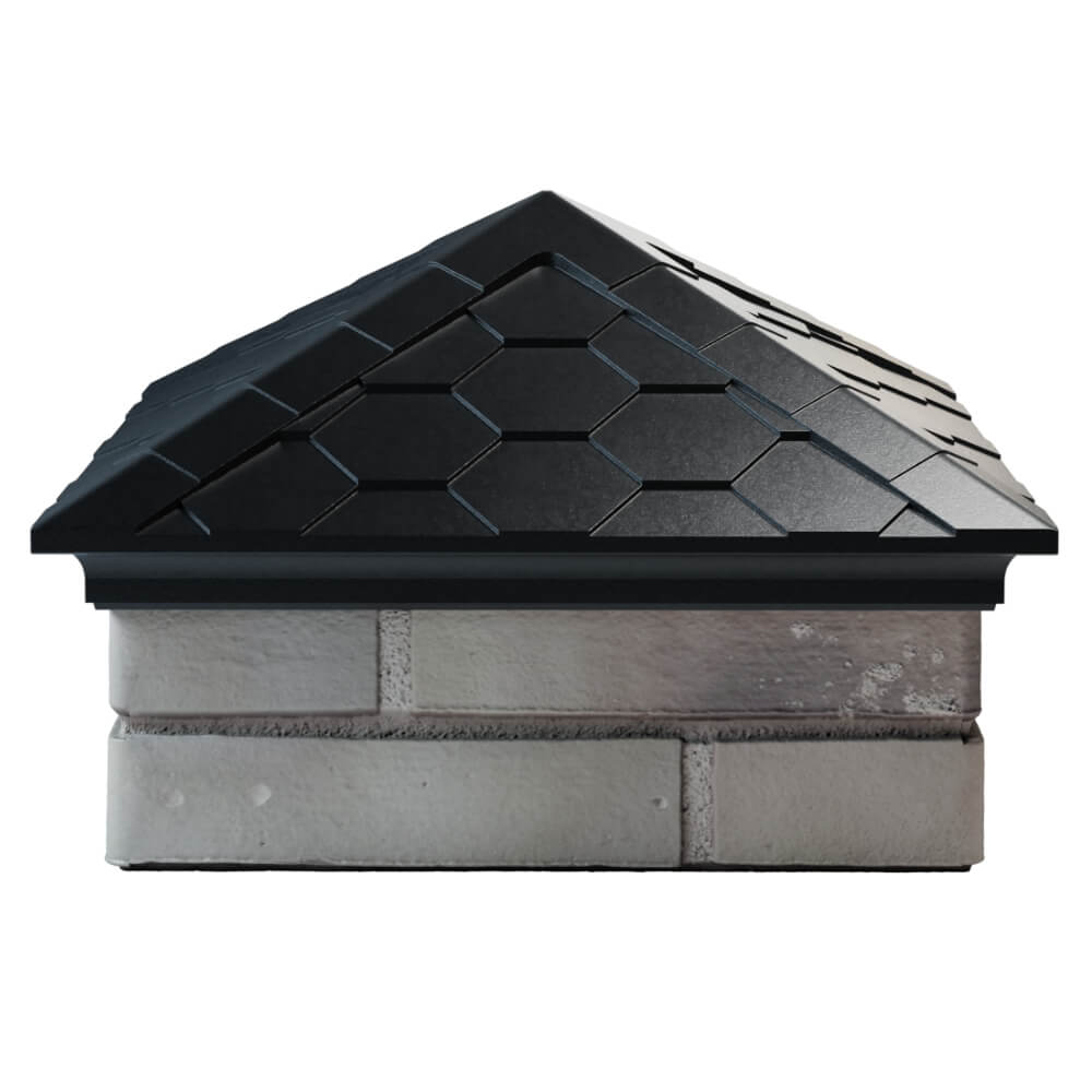 Колпак Zking Эверест Черный на столб 1.5х1.5 кирпича (390х390мм) Владивосток фото