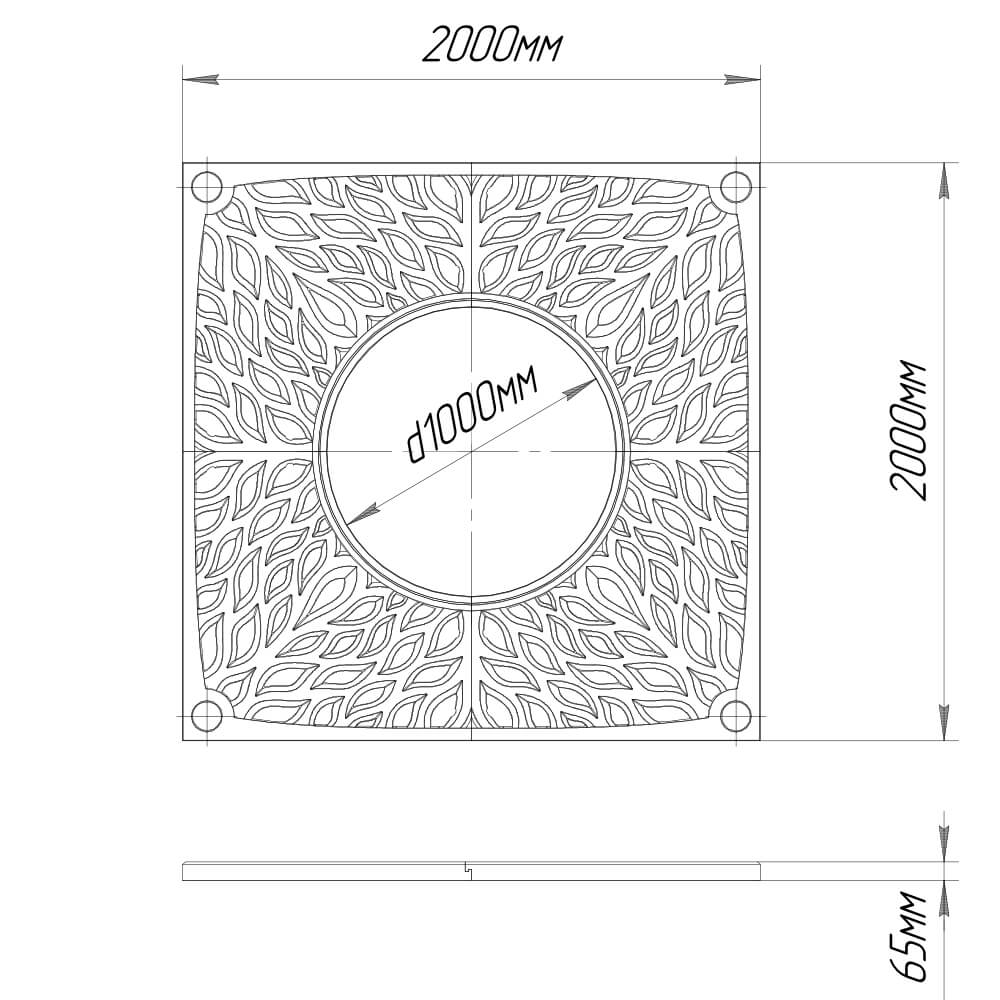 Приствольная решетка для дерева ZKING CRUST 2х2м Черная в Владивостоке фото