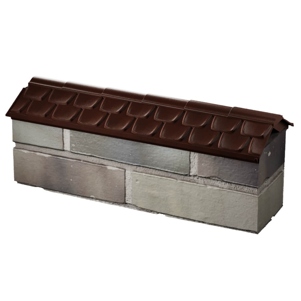 Парапет Zking Эльбрус Коричневый с посадкой на 0.5 кирпича (130мм) в Владивостоке фото