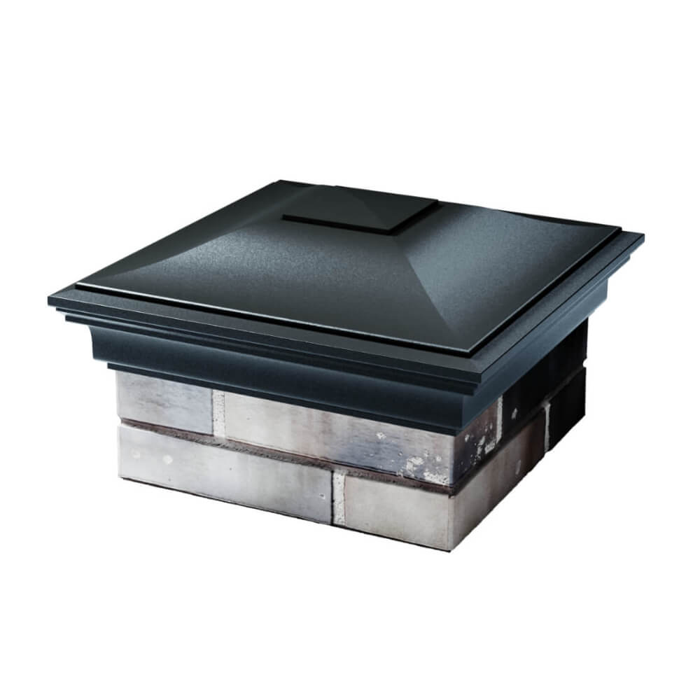 Колпак Zking Монблан Черный на столб 1.5х1.5 еврокирпича 0.7НФ (355х355мм) в Владивостоке фото