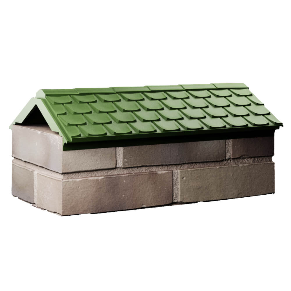 Парапет Zking Эльбрус Зеленый с посадкой на 1 кирпич (255мм) Владивосток фото