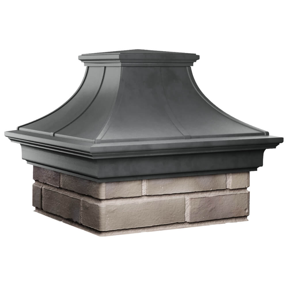 Колпак Zking Монблан Премиум Серый на столб 1.5х1.5 кирпича (385х385мм) в Владивостоке фото