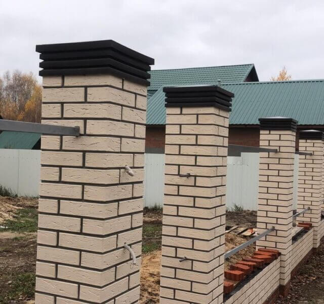 Колпак Zking Бона ХайТек Коричневый на столб 1.5х1.5 кирпича (385х385мм) в Владивостоке фото