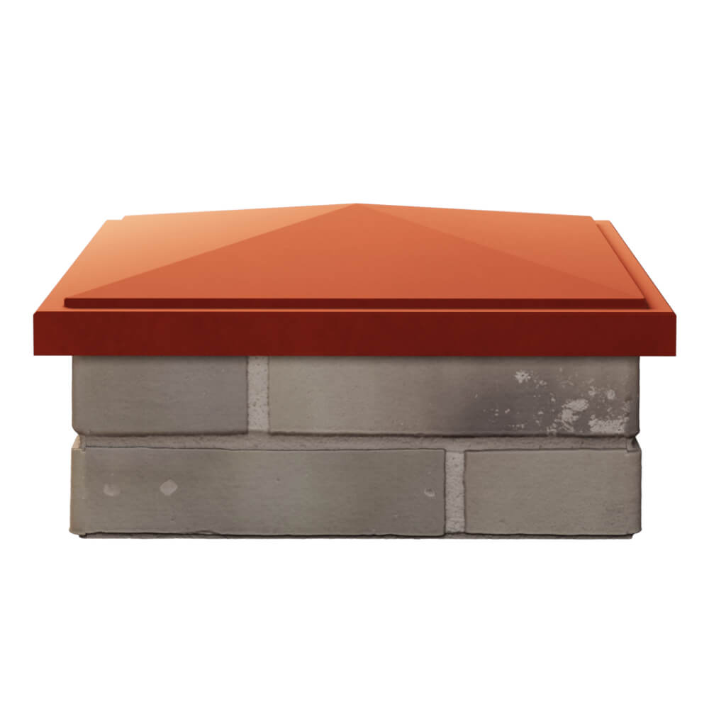 Колпак Zking БонаМоно Красный на столб 1.5х1.5 кирпича (385х385, 400х400мм) Владивосток фото