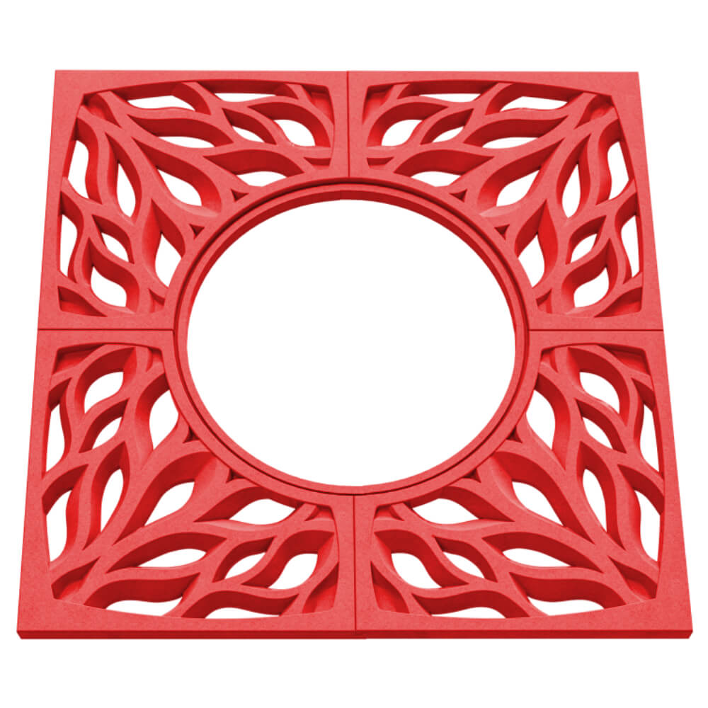 Приствольная решетка для дерева ZKING CRUST 1.2х1.2м Красная в Владивостоке фото